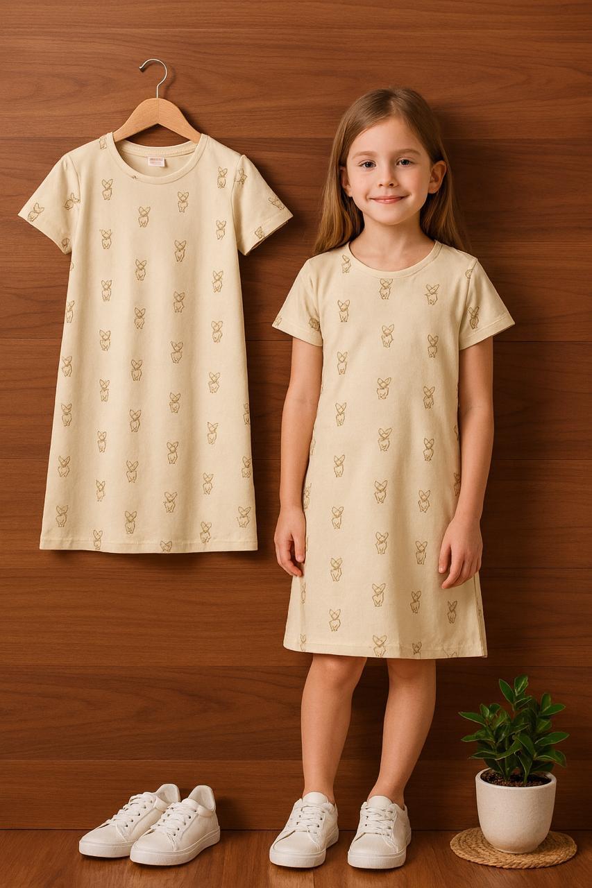 Girls Half Sleeve Long Polo frocks