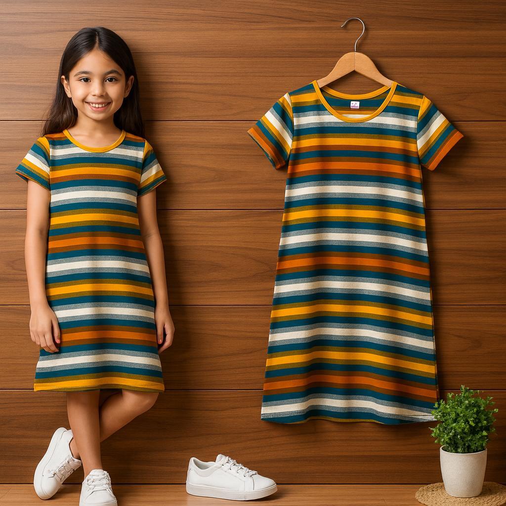 Girls Half Sleeve Long Polo frocks